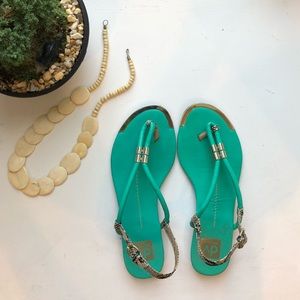 Dolce Vita | Turquoise Thong T-Strap Sandal